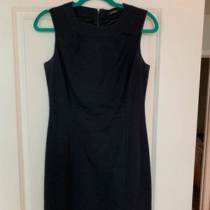 Black Knee Length Pencil Dress